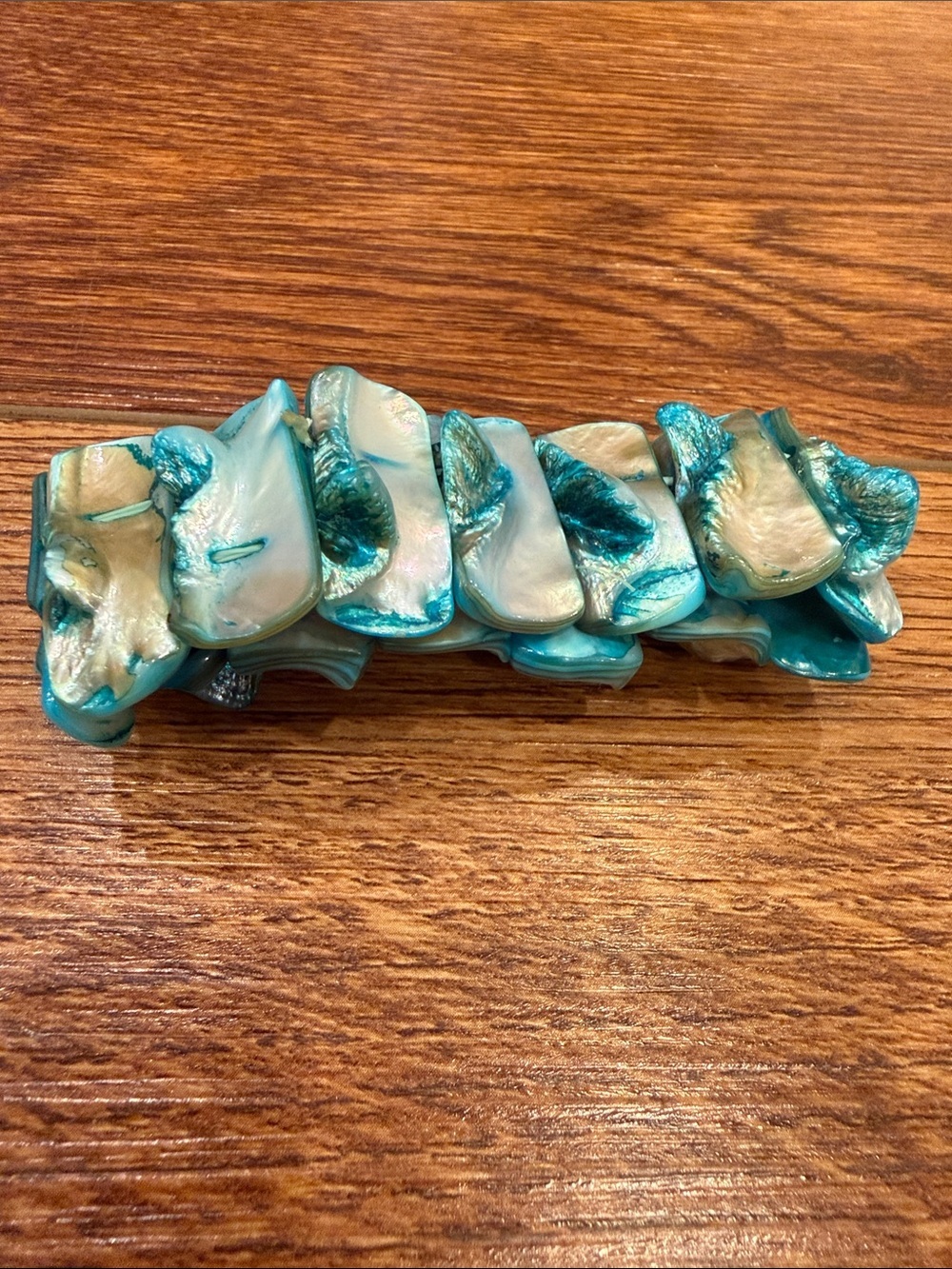 Teal Shell Stretch Bracelet